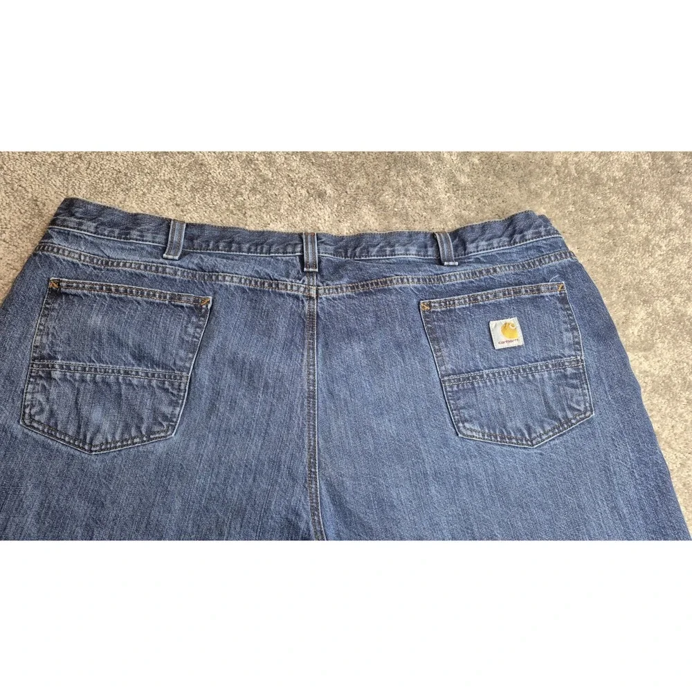 Carhartt‎ Relaxed Fit Blue Jeans Tag 48x30 Workwear Rugged